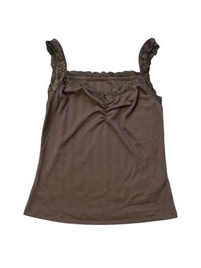 Cider Black and White Logo Strap Top size m